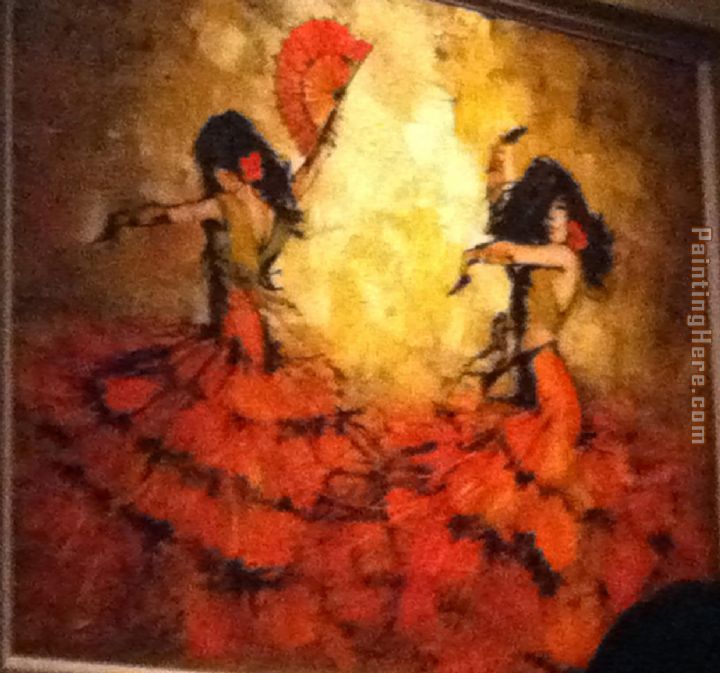 Flamenco Dancers painting - Unknown Artist Flamenco Dancers art painting